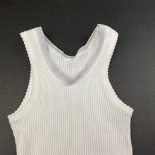 Load image into Gallery viewer, unisex Bonds, white ribbed cotton singlet top, EUC, size 00,  