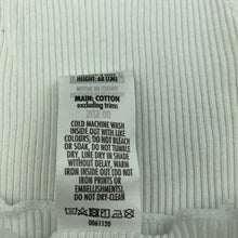 Load image into Gallery viewer, unisex Bonds, white ribbed cotton singlet top, EUC, size 00,  