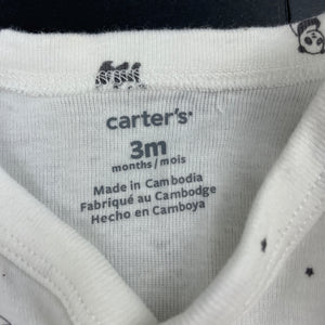 unisex Carters, lightweight cotton sleepsack, pandas, EUC, size 3 months,  
