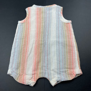 unisex Anko, stripe lightweight cotton romper, EUC, size 00,  