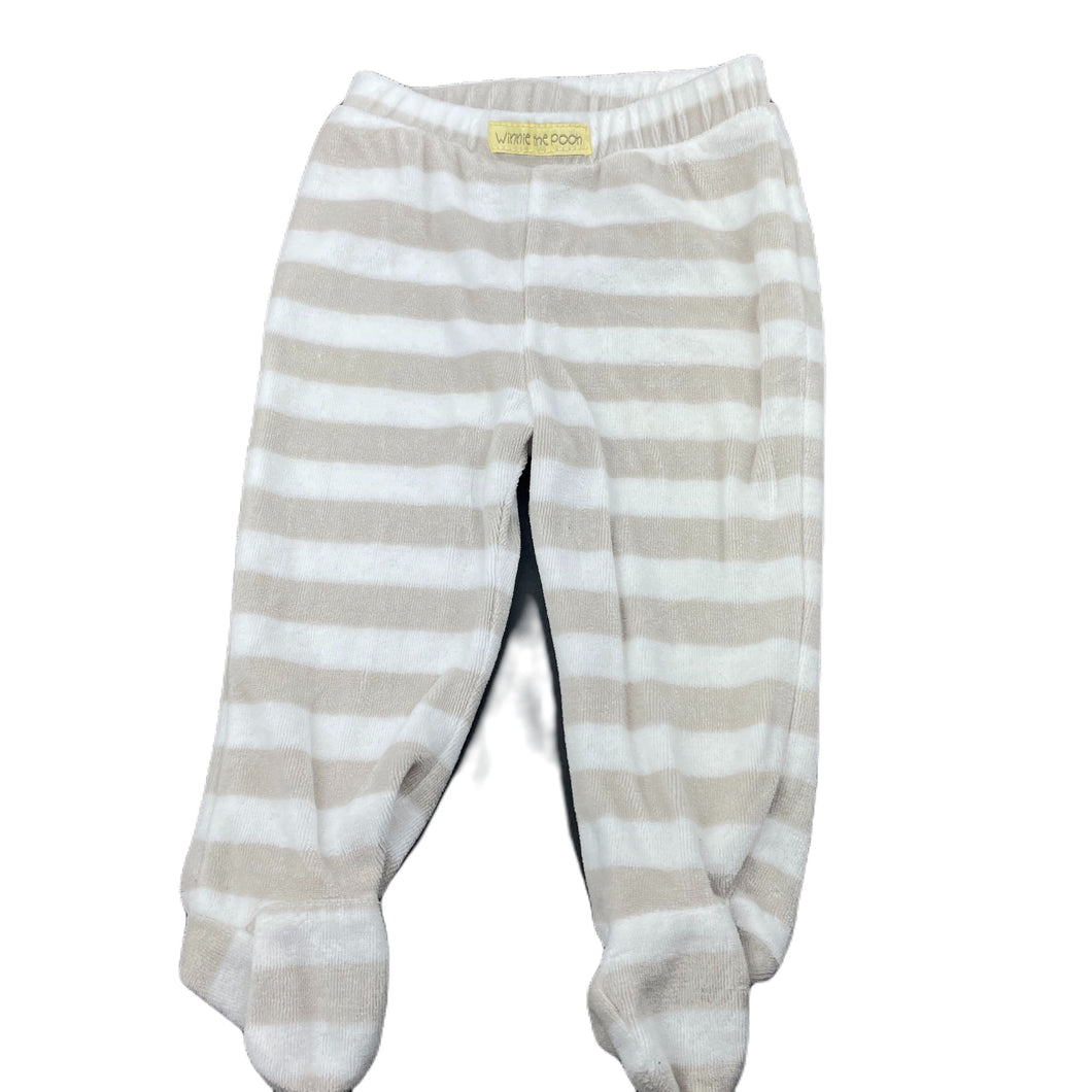 unisex Disney, Winnie the Pooh organic cotton blend footed leggings, EUC, size 00,  