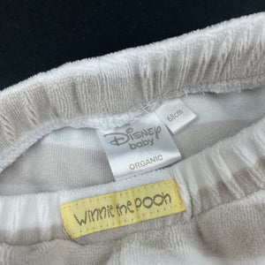 unisex Disney, Winnie the Pooh organic cotton blend footed leggings, EUC, size 00,  