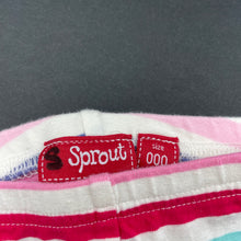 Load image into Gallery viewer, Girls Sprout, striped stretchy leggings / bottoms, GUC, size 000,  