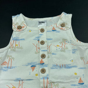 Boys Anko, lightweight cotton summer romper, EUC, size 000,  