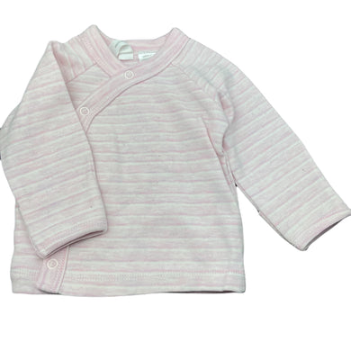 Girls Dymples, pink stripe soft feel long sleeve top, EUC, size 000,  