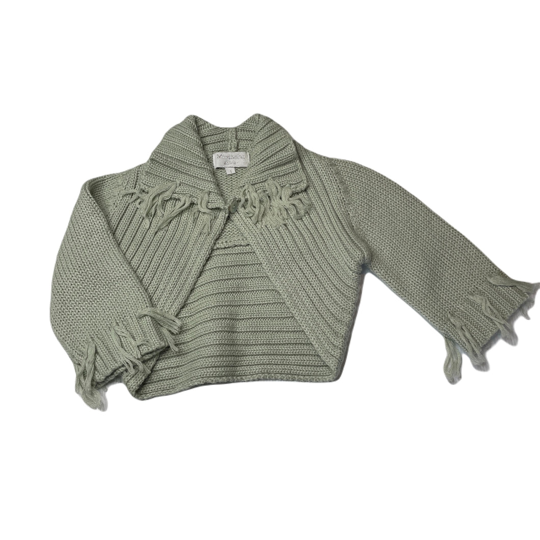 Girls Minihaha Baby, wool blend knitted cardigan / sweater, EUC, size 1,  