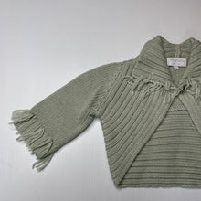 Load image into Gallery viewer, Girls Minihaha Baby, wool blend knitted cardigan / sweater, EUC, size 1,  