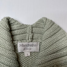 Load image into Gallery viewer, Girls Minihaha Baby, wool blend knitted cardigan / sweater, EUC, size 1,  