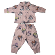 Load image into Gallery viewer, Girls Disney, Minnie Mouse flannel cotton pyjama top &amp; bottoms, EUC, size 000,  