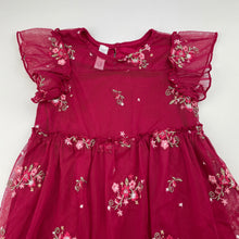 Load image into Gallery viewer, Girls KID, lined embroidered tulle party dress, GUC, size 1, L: 45cm