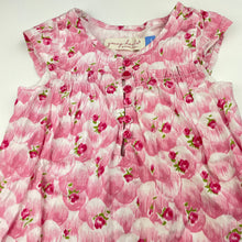 Load image into Gallery viewer, Girls Young Hearts, lined floral cotton dress, GUC, size 1, L: 41cm