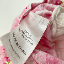 Load image into Gallery viewer, Girls Young Hearts, lined floral cotton dress, GUC, size 1, L: 41cm