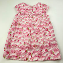 Load image into Gallery viewer, Girls Young Hearts, lined floral cotton dress, GUC, size 1, L: 41cm