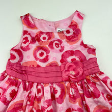 Load image into Gallery viewer, Girls Target, lined floral cotton party dress, GUC, size 00, L: 38cm