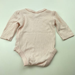 Girls Target, pink cotton bodysuit / romper, EUC, size 0000,  