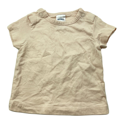 Girls Anko, pink soft cotton t-shirt / top, EUC, size 0000,  