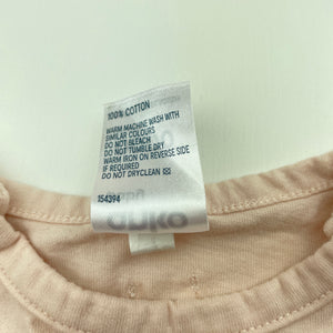 Girls Anko, pink soft cotton t-shirt / top, EUC, size 0000,  
