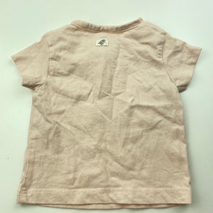 Girls Anko, pink soft cotton t-shirt / top, EUC, size 0000,  