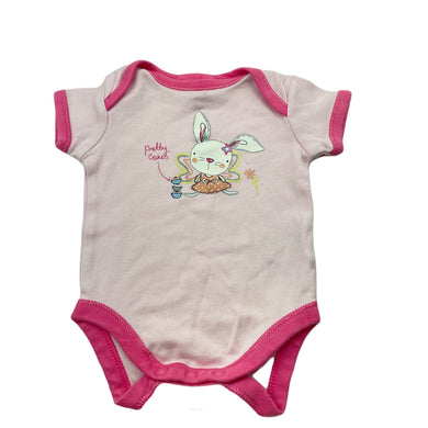 Girls Target, pink cotton bodysuit / romper, GUC, size 0000,  