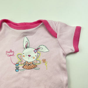 Girls Target, pink cotton bodysuit / romper, GUC, size 0000,  