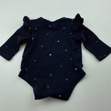 Load image into Gallery viewer, Girls Target, navy waffle bodysuit / romper, EUC, size 0000,  