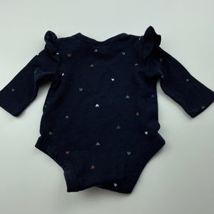 Girls Target, navy waffle bodysuit / romper, EUC, size 0000,  