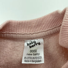 Load image into Gallery viewer, Girls Baby Berry, pink fleece lined sweater / jumper, EUC, size 0000,  