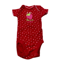 Load image into Gallery viewer, Girls Carters, red cotton bodysuit / romper, EUC, size 0000,  