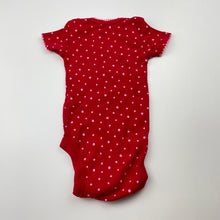 Load image into Gallery viewer, Girls Carters, red cotton bodysuit / romper, EUC, size 0000,  
