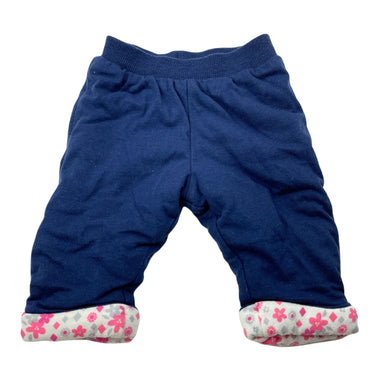 Girls Baby Baby, lightly wadded navy pants / bottoms, elasticated, EUC, size 0000,  