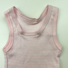Load image into Gallery viewer, Girls Anko, pink &amp; white stripe cotton singlet top, EUC, size 0000,  