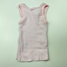 Load image into Gallery viewer, Girls Anko, pink &amp; white stripe cotton singlet top, EUC, size 0000,  