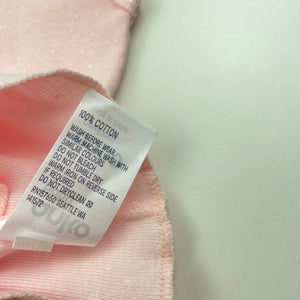 Girls Anko, pink & white spot cotton singlet top, EUC, size 0000,  
