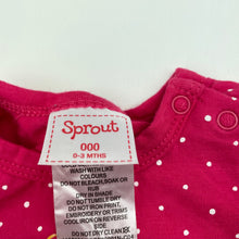 Load image into Gallery viewer, Girls Sprout, organic cotton blend bodysuit / romper, EUC, size 0000,  