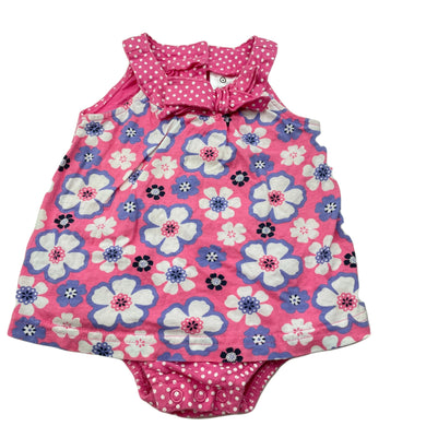 Girls Target, floral cotton romper, GUC, size 0000,  