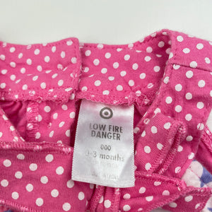 Girls Target, floral cotton romper, GUC, size 0000,  