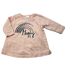 Load image into Gallery viewer, Girls Tiny Little Wonders, pink cotton long sleeve top, EUC, size 0000,  