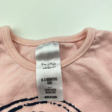 Load image into Gallery viewer, Girls Tiny Little Wonders, pink cotton long sleeve top, EUC, size 0000,  