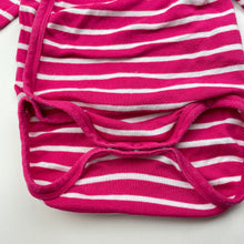 Load image into Gallery viewer, Girls Parvel, pink &amp; white stripe cotton bodysuit / romper, GUC, size 0000,  