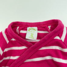 Load image into Gallery viewer, Girls Parvel, pink &amp; white stripe cotton bodysuit / romper, GUC, size 0000,  