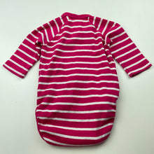 Load image into Gallery viewer, Girls Parvel, pink &amp; white stripe cotton bodysuit / romper, GUC, size 0000,  