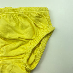 Girls Carters, yellow cotton nappy cover / bloomers, EUC, size 0000,  