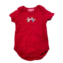 Load image into Gallery viewer, Girls Mini Moi, red cotton bodysuit / romper, EUC, size 000,  