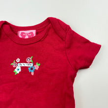 Load image into Gallery viewer, Girls Mini Moi, red cotton bodysuit / romper, EUC, size 000,  