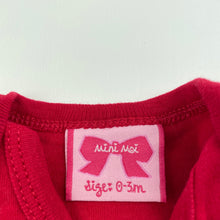 Load image into Gallery viewer, Girls Mini Moi, red cotton bodysuit / romper, EUC, size 000,  