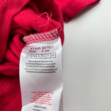 Load image into Gallery viewer, Girls Mini Moi, red cotton bodysuit / romper, EUC, size 000,  