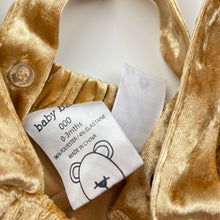 Load image into Gallery viewer, Girls Baby Baby, gold/bronze velour shorts / romper, EUC, size 000,  