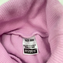 Load image into Gallery viewer, Girls Bonds, pink fleece pants / bottoms, elasticated, FUC, size 000,  