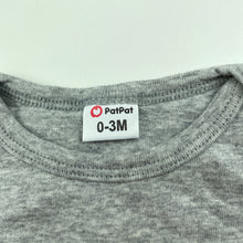 Load image into Gallery viewer, Girls PatPat, grey cotton bodysuit / romper, tacos, EUC, size 000,  