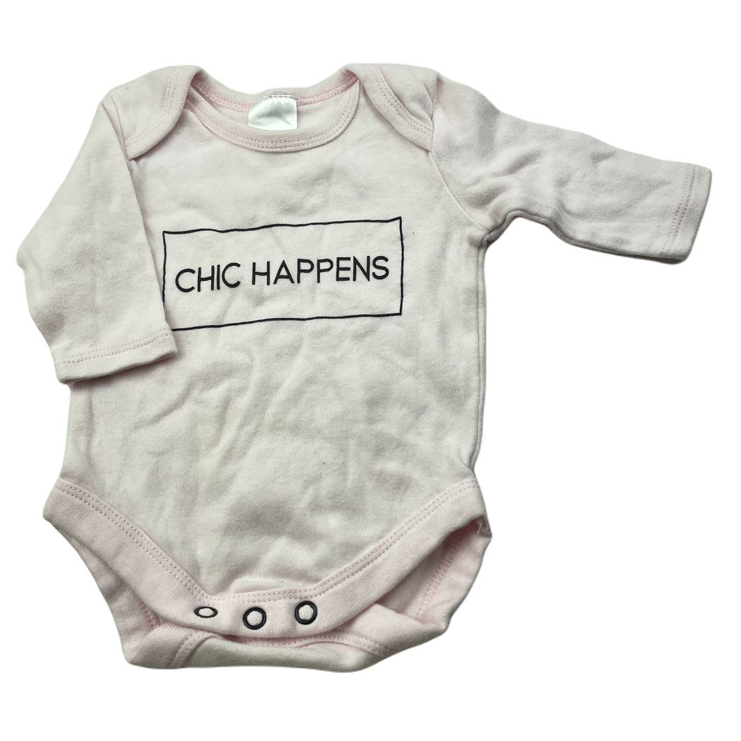 Girls Baby Berry, pink cotton bodysuit / romper, EUC, size 000,  